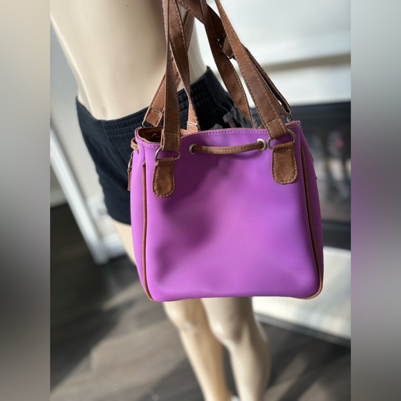 Leather purple crossbody bag - Picture 5 of 5
